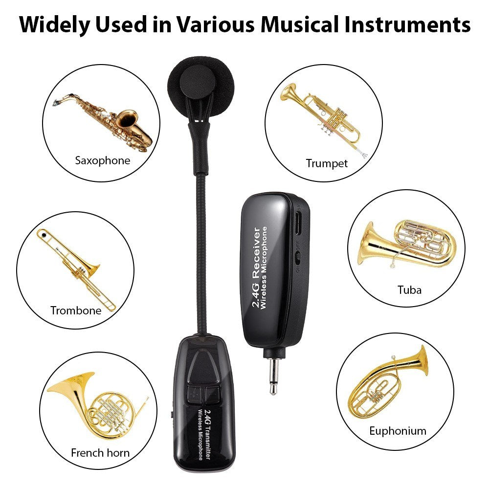 G18SKS-T Wireless Saxophone Mic: Smart Noise Reduction, Long-Range Transmission & High Fidelity