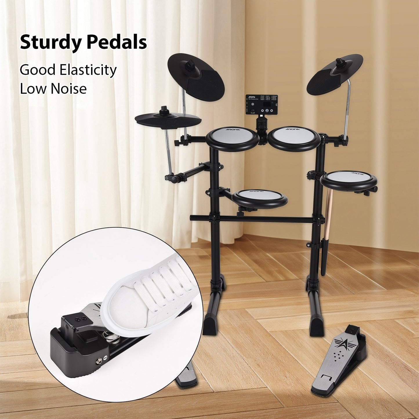 AROMA TDX-16 Beginner-Friendly Electronic Drum Kit