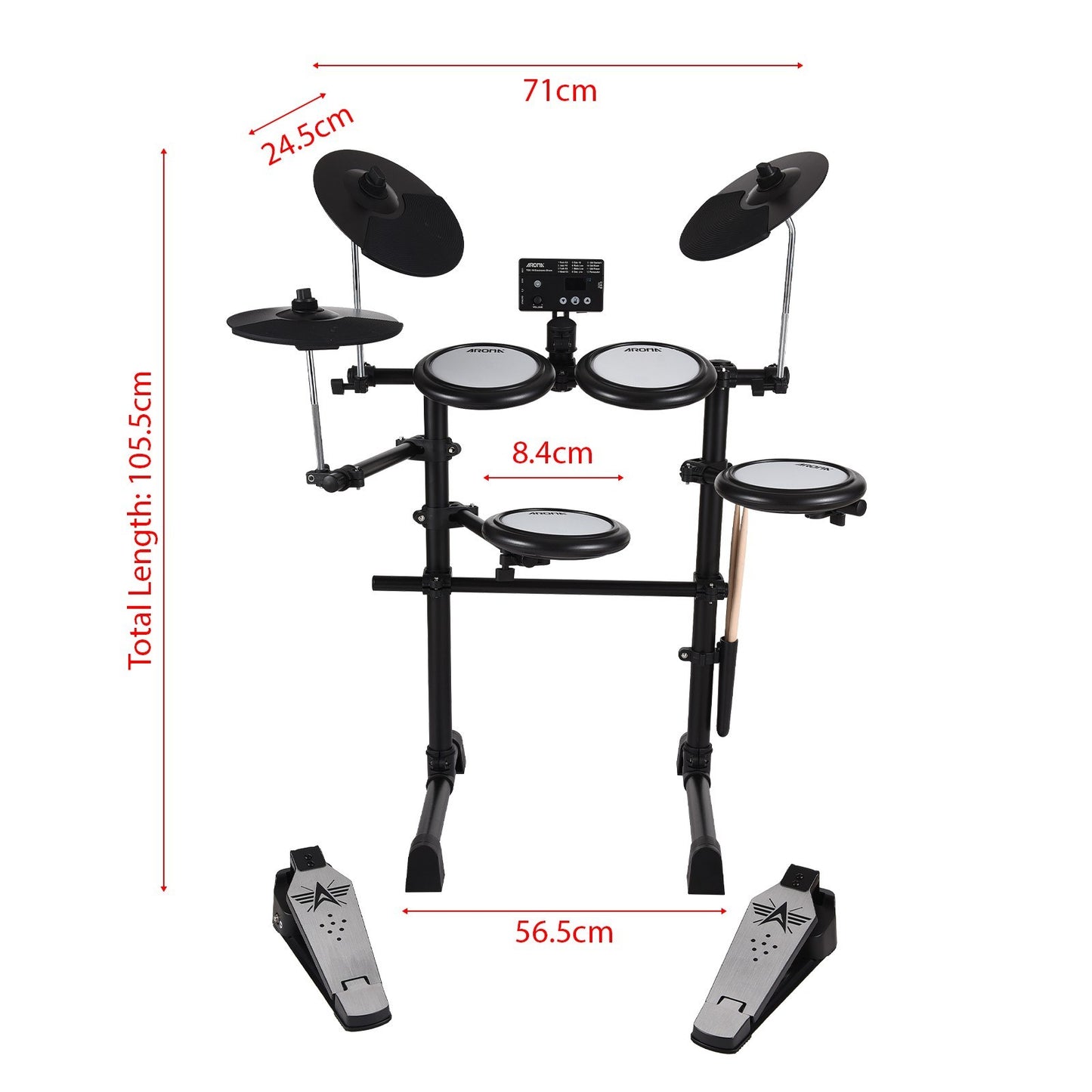 AROMA TDX-16 Beginner-Friendly Electronic Drum Kit