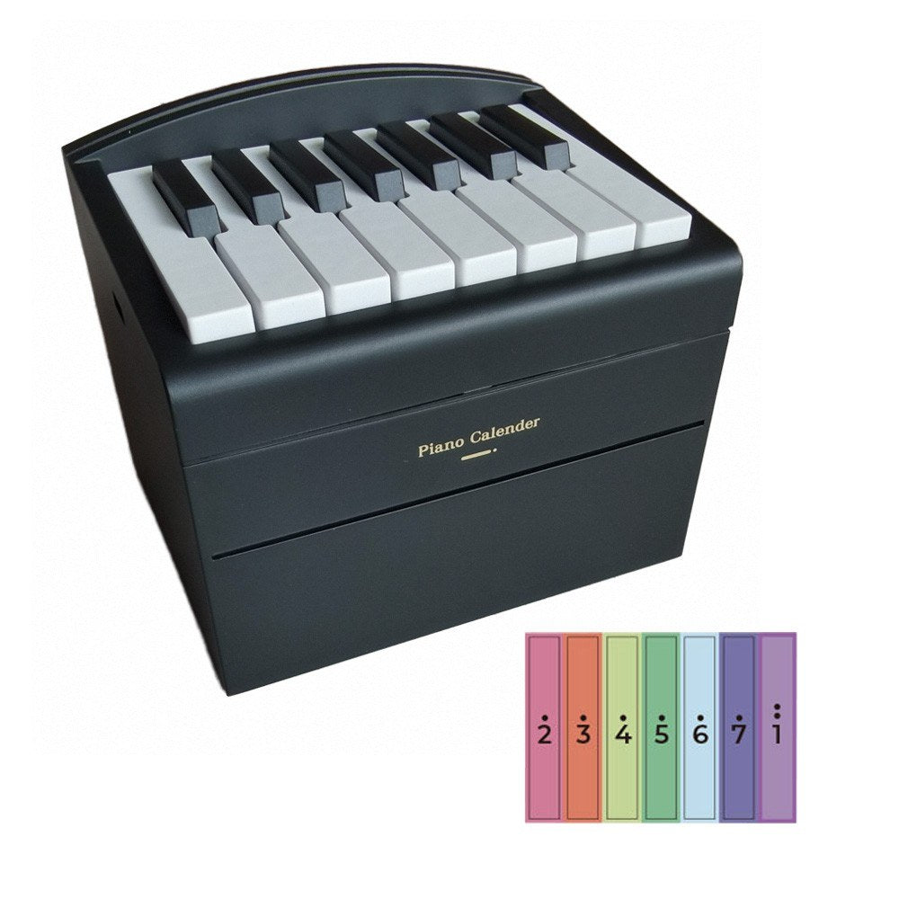 2024 Mini Piano Desk Calendar: Creative Music Box with Playable Music Cards
