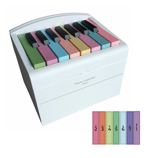 2024 Mini Piano Desk Calendar: Creative Music Box with Playable Music Cards