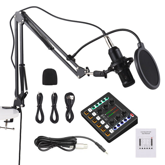 Ultimate M8 Podcast Equipment Bundle: Complete Condenser Microphone with Live Sound Card Kit