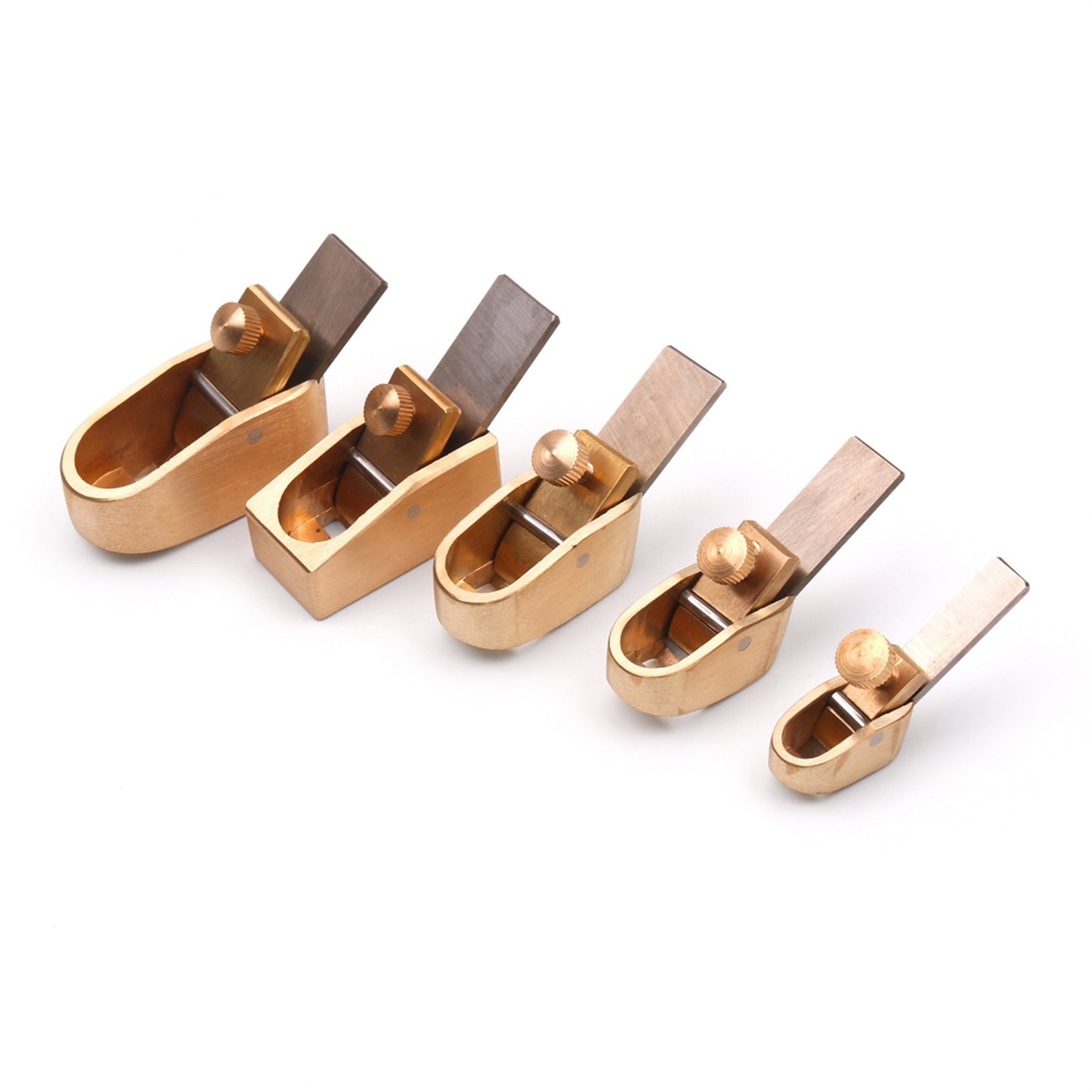 Mini Wood Planer Set - Brass Luthier Tools for DIY String Instruments Crafting (5 Pieces)