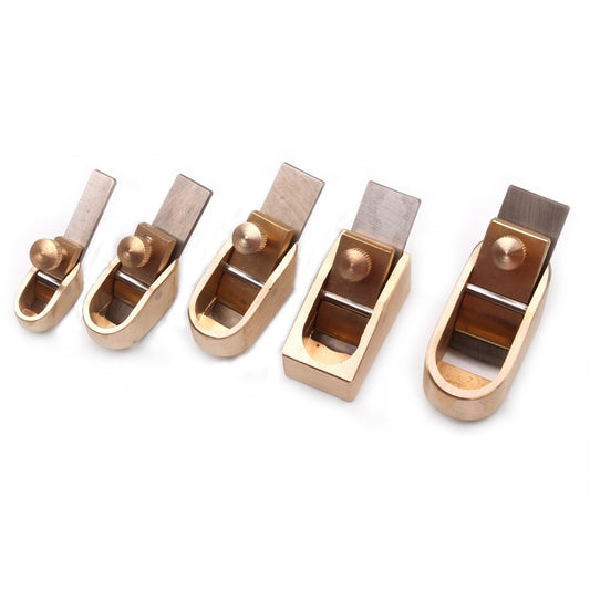 Mini Wood Planer Set - Brass Luthier Tools for DIY String Instruments Crafting (5 Pieces)