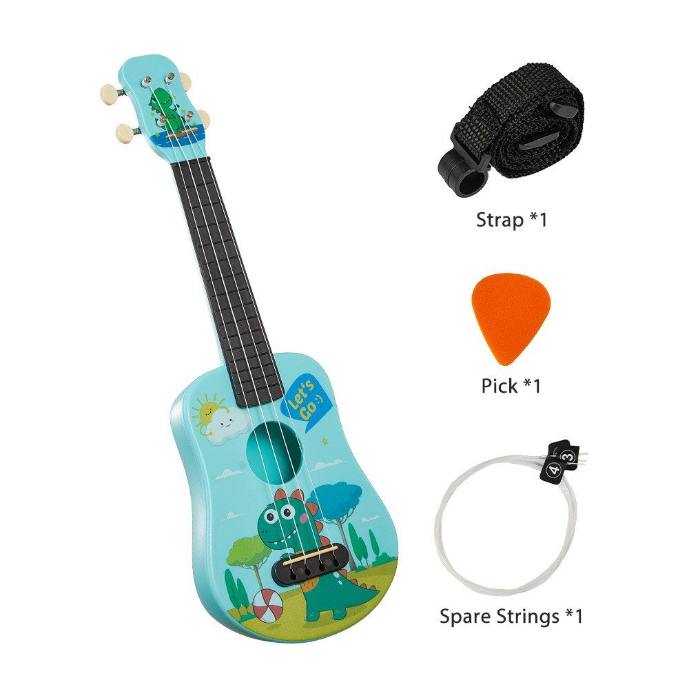 Beginner 21-Inch Ukulele Kit: Eco-Friendly, Sturdy with Vibrant Cartoon Design & Adjustable Tones