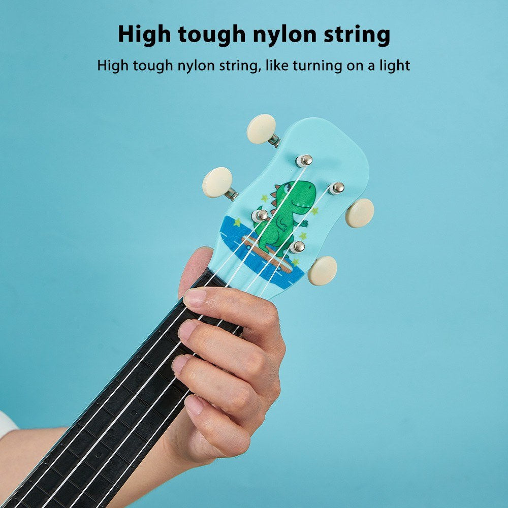 Beginner 21-Inch Ukulele Kit: Eco-Friendly, Sturdy with Vibrant Cartoon Design & Adjustable Tones