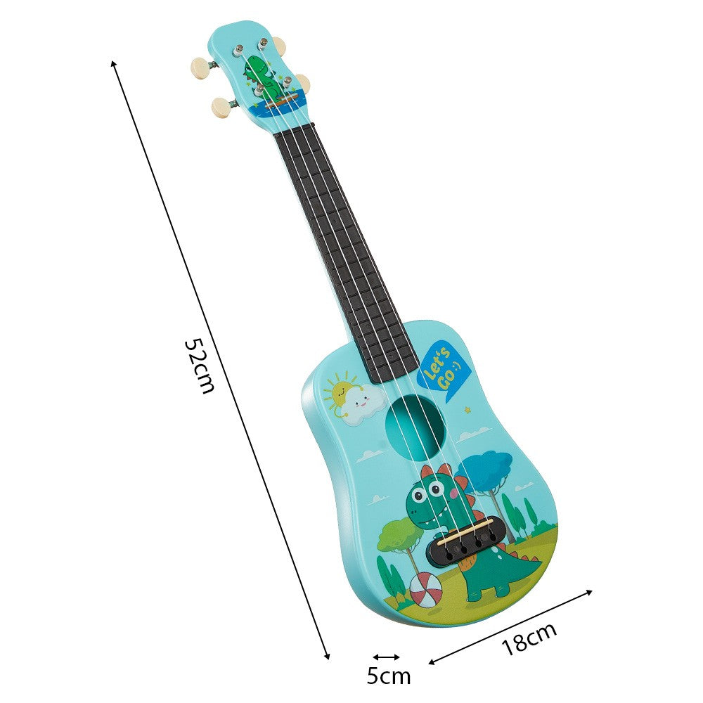 Beginner 21-Inch Ukulele Kit: Eco-Friendly, Sturdy with Vibrant Cartoon Design & Adjustable Tones