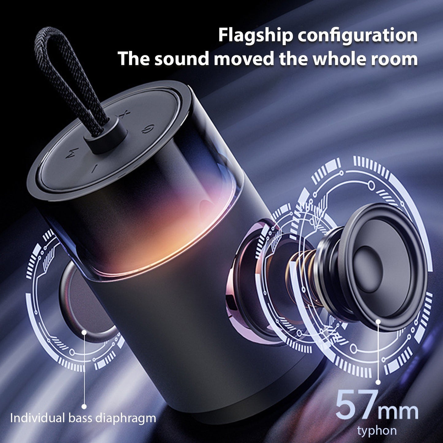 Compact Karaoke System with Dual Wireless Mics & Vibrant Light Show