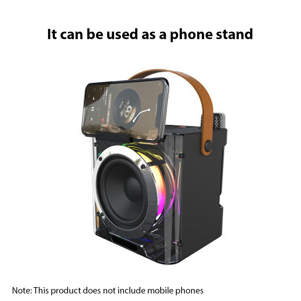 Portable Karaoke Machine with 2 Wireless Mics & RGB Light Effects