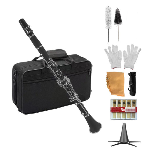 Premium Bb Ebonite Clarinet Set with Full Accessories