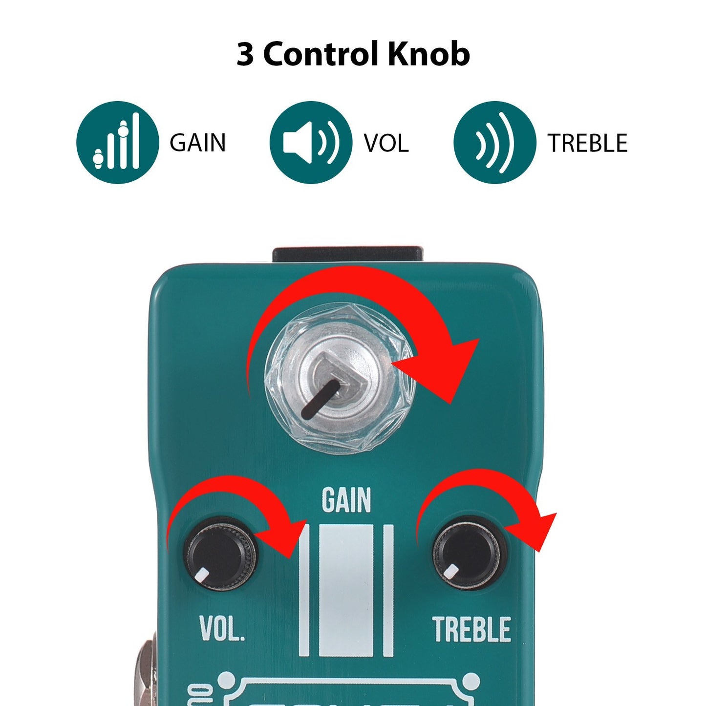 Vintage Analog Guitar Delay Pedal - SCURU VS702 with TIME/VOL/REPEAT Controls