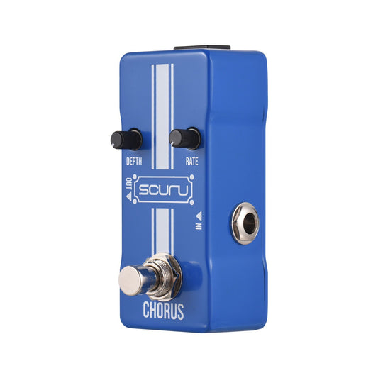 SCURU VS704 Classic Analog Chorus Guitar Pedal - DEPTH/RATE Control Mini Effector