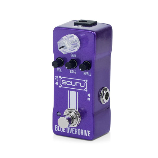SCURU VS706 Blue Overdrive Guitar Pedal - Comprehensive GAIN/VOL/BASS/TREBLE Controls