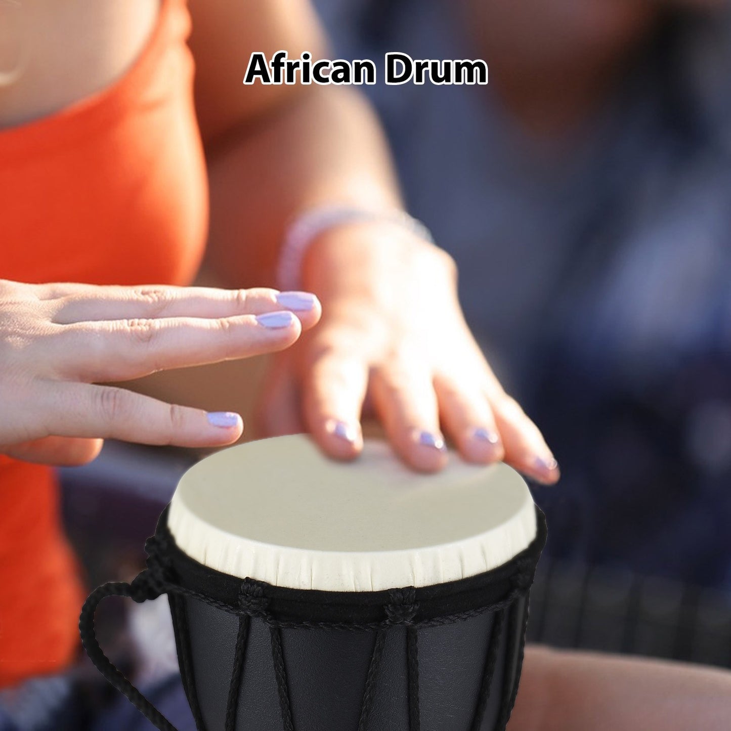 Portable 4-Inch African Drum - Colorful & Durable