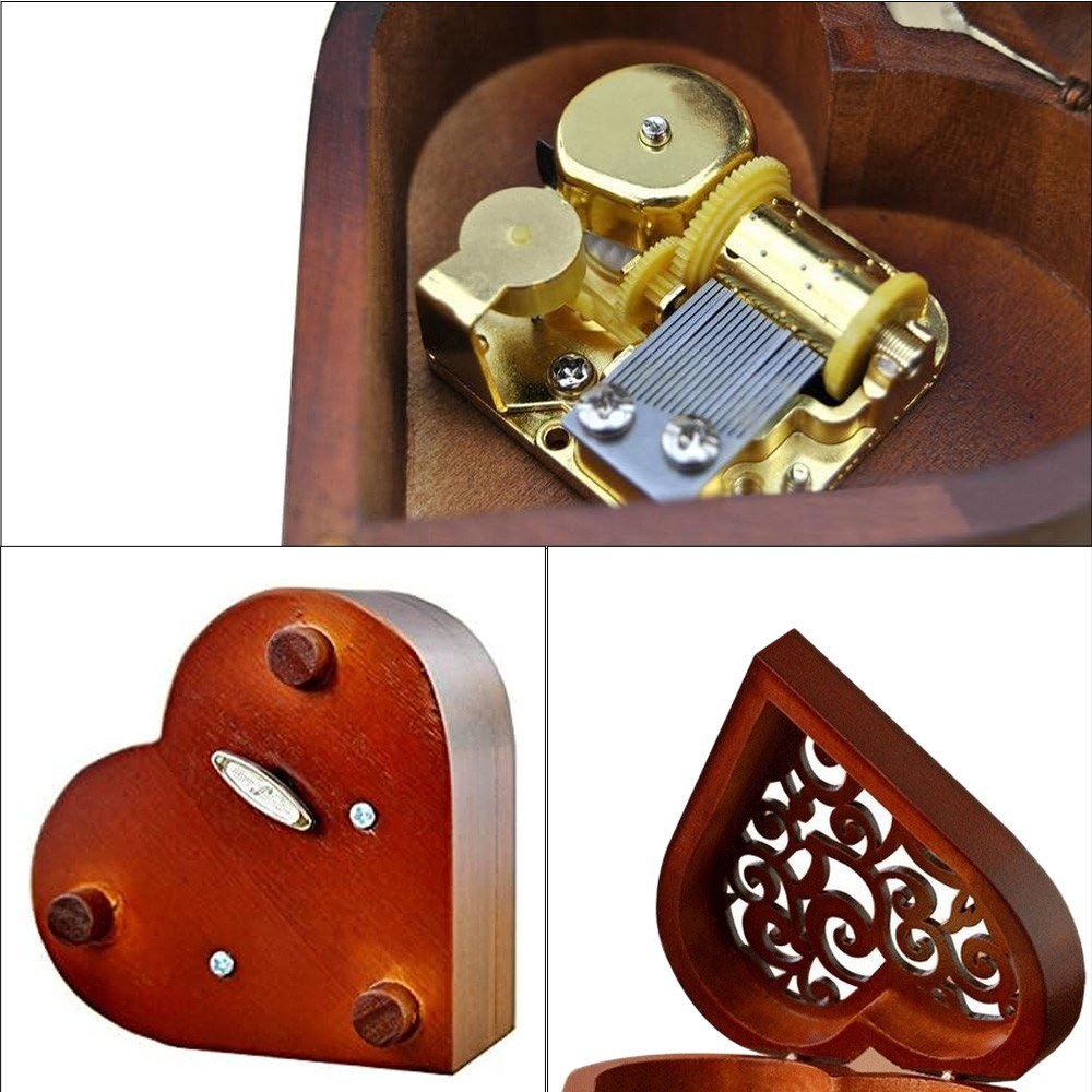 Elegant Heart-Shaped Wooden Music Box: The Perfect Gift for Every Occasion