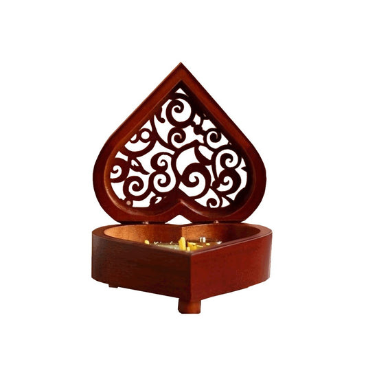 Elegant Heart-Shaped Wooden Music Box: The Perfect Gift for Every Occasion