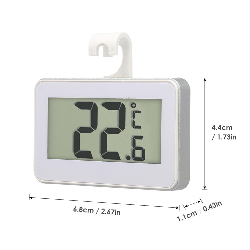 Digital LCD Fridge Freezer Thermometer with Adjustable Stand & Frost Alert