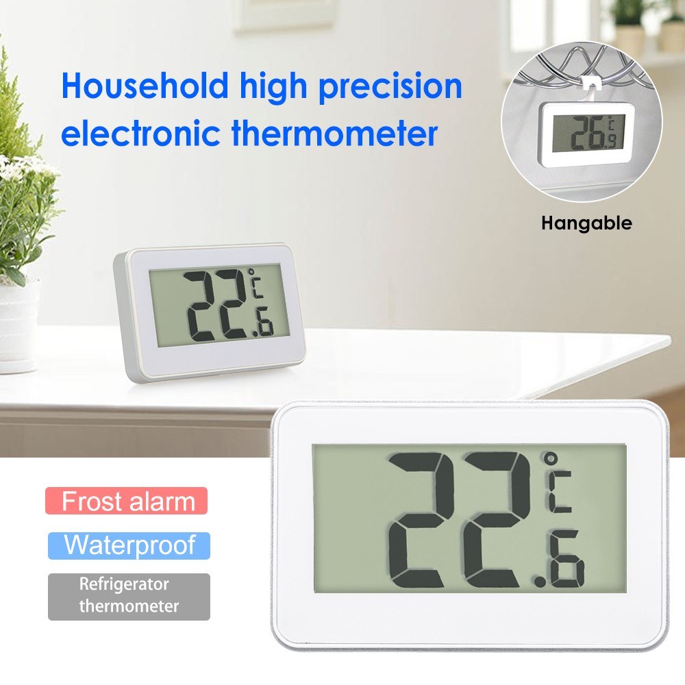 Digital LCD Fridge Freezer Thermometer with Adjustable Stand & Frost Alert