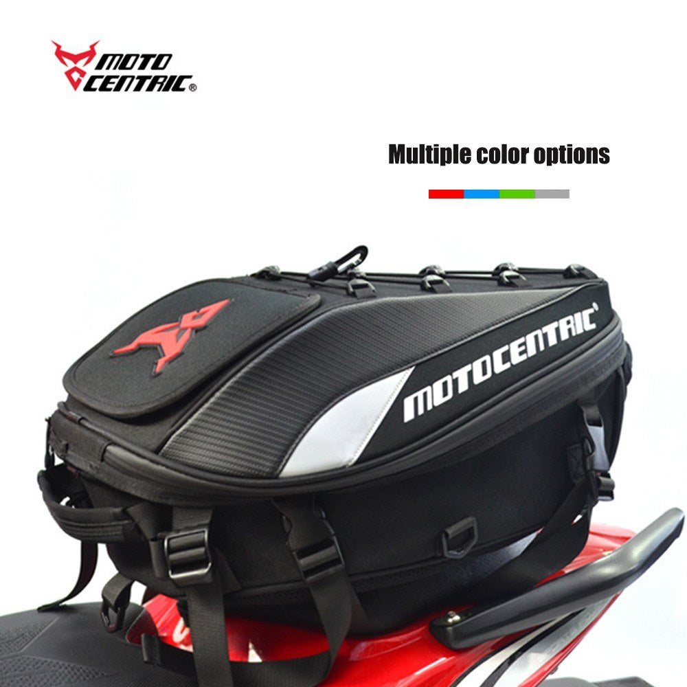 Red Motorcycle Dual-Use Seat Bag & Backpack for Helmet and Luggage Storage
