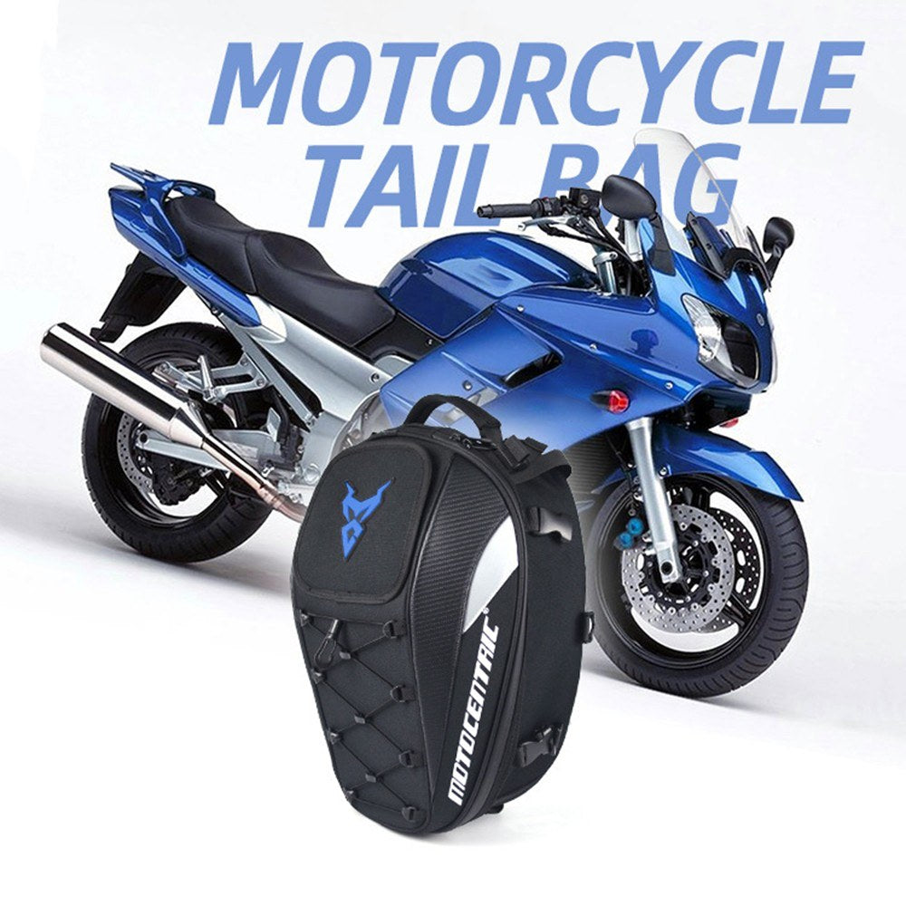 Red Motorcycle Dual-Use Seat Bag & Backpack for Helmet and Luggage Storage