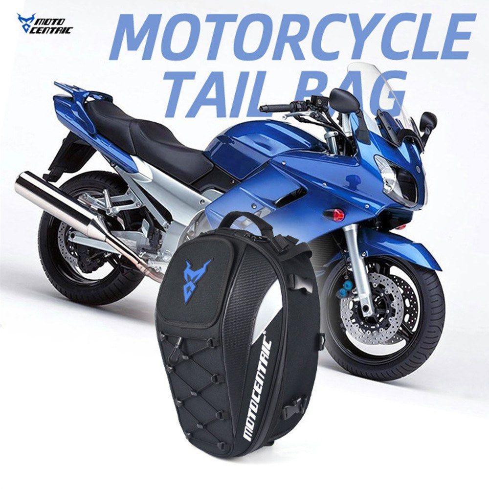 Red Motorcycle Dual-Use Seat Bag & Backpack for Helmet and Luggage Storage
