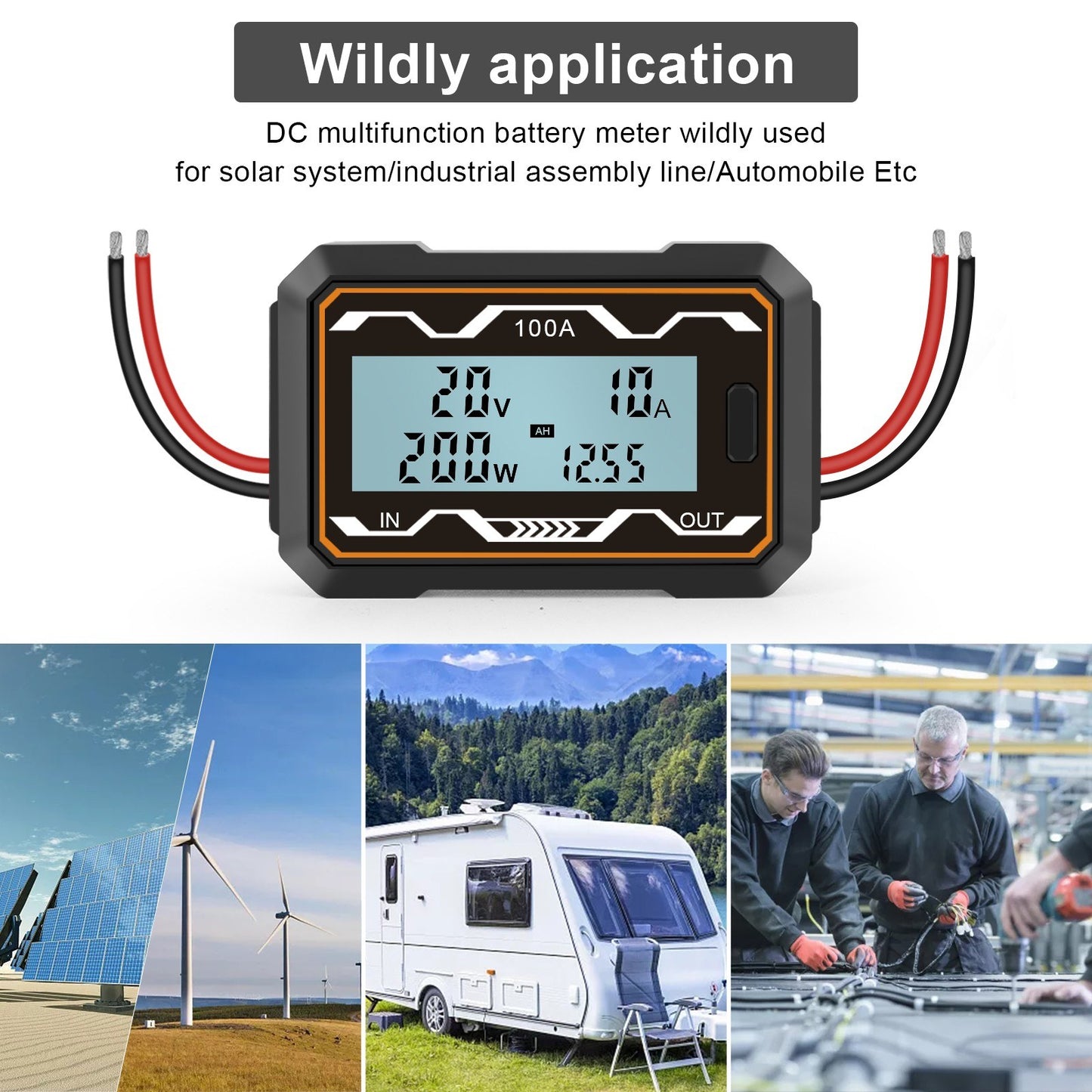High Precision DC Power Analyzer - Voltage & Current Meter for Battery Testing