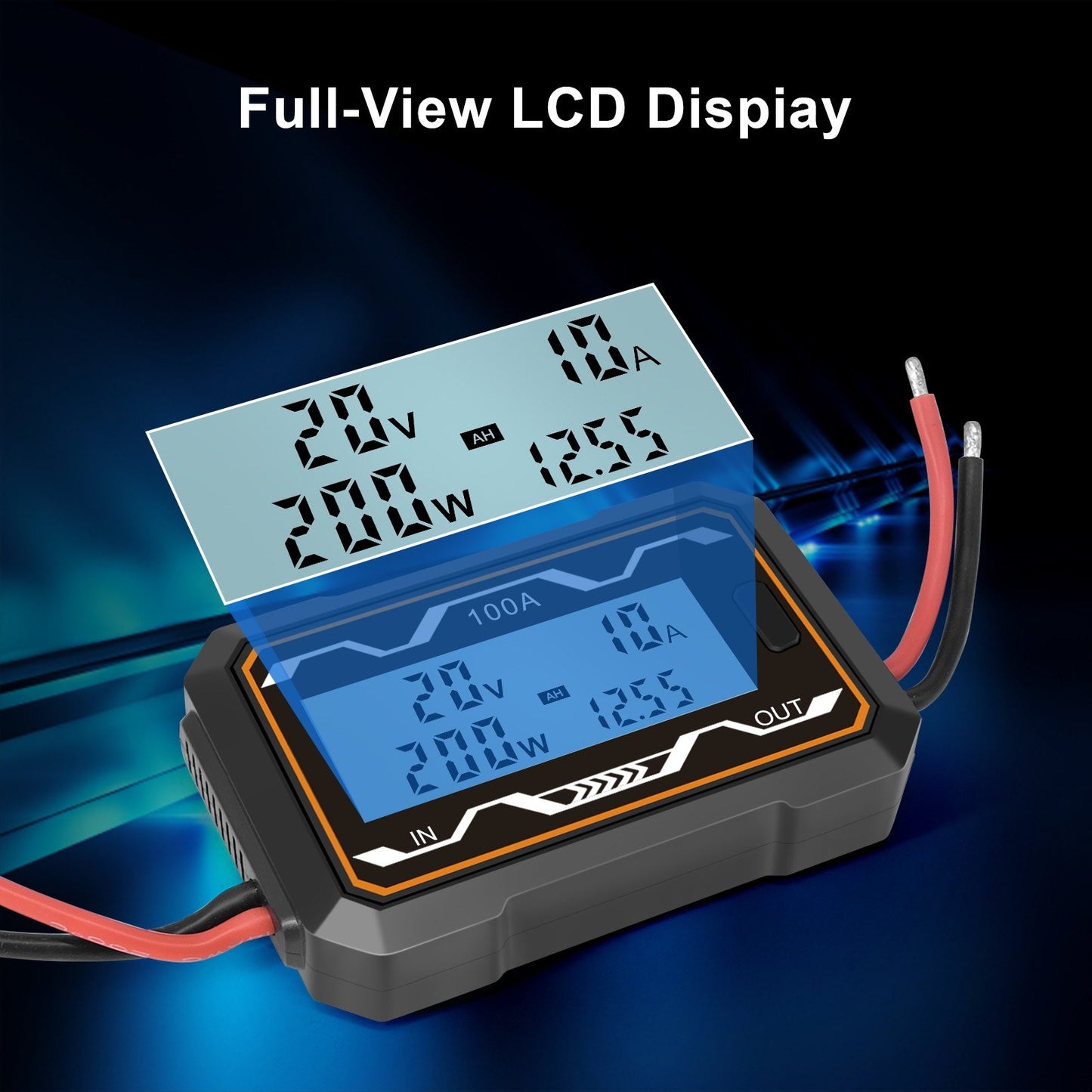 High Precision DC Power Analyzer - Voltage & Current Meter for Battery Testing