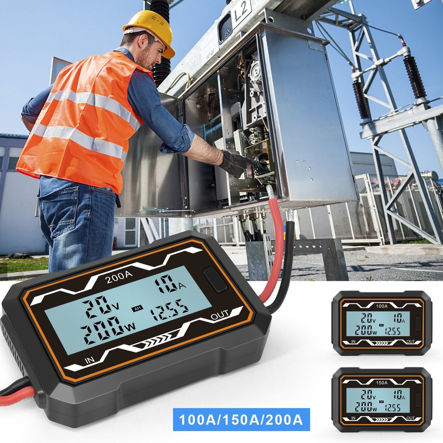 High Precision DC Power Analyzer - Voltage & Current Meter for Battery Testing