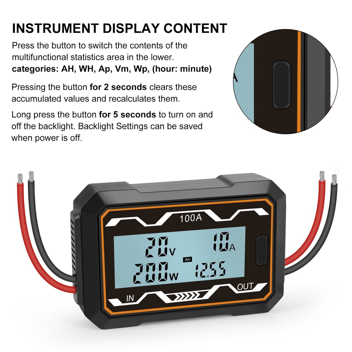 High Precision DC Power Analyzer - Voltage & Current Meter for Battery Testing