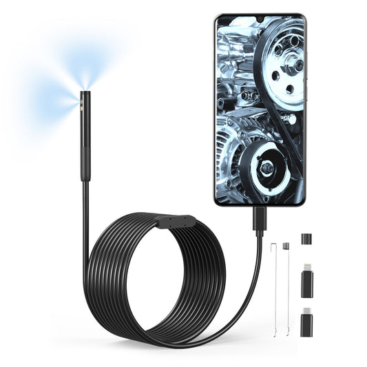 1920x1440 Dual-Lens Endoscope Camera with 7 LED Lights