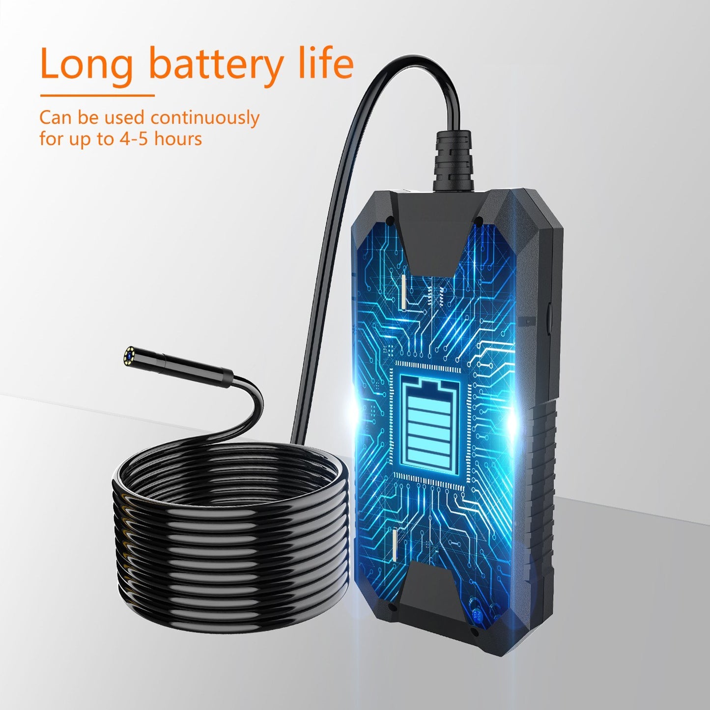 Dual Camera Industrial Endoscope with 8 LED Lights, 1920x1080P/2592x1944P