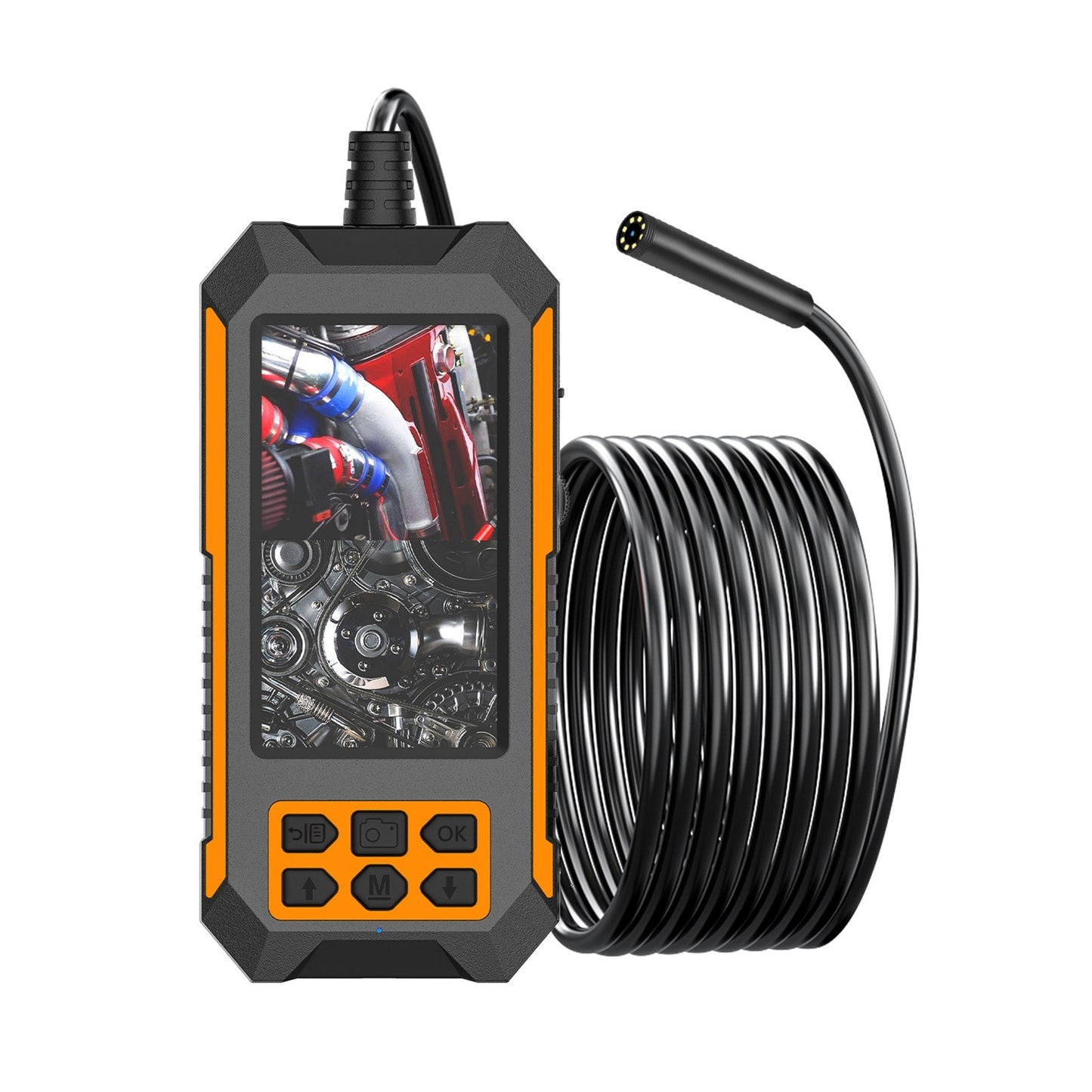 Dual Camera Industrial Endoscope with 8 LED Lights, 1920x1080P/2592x1944P