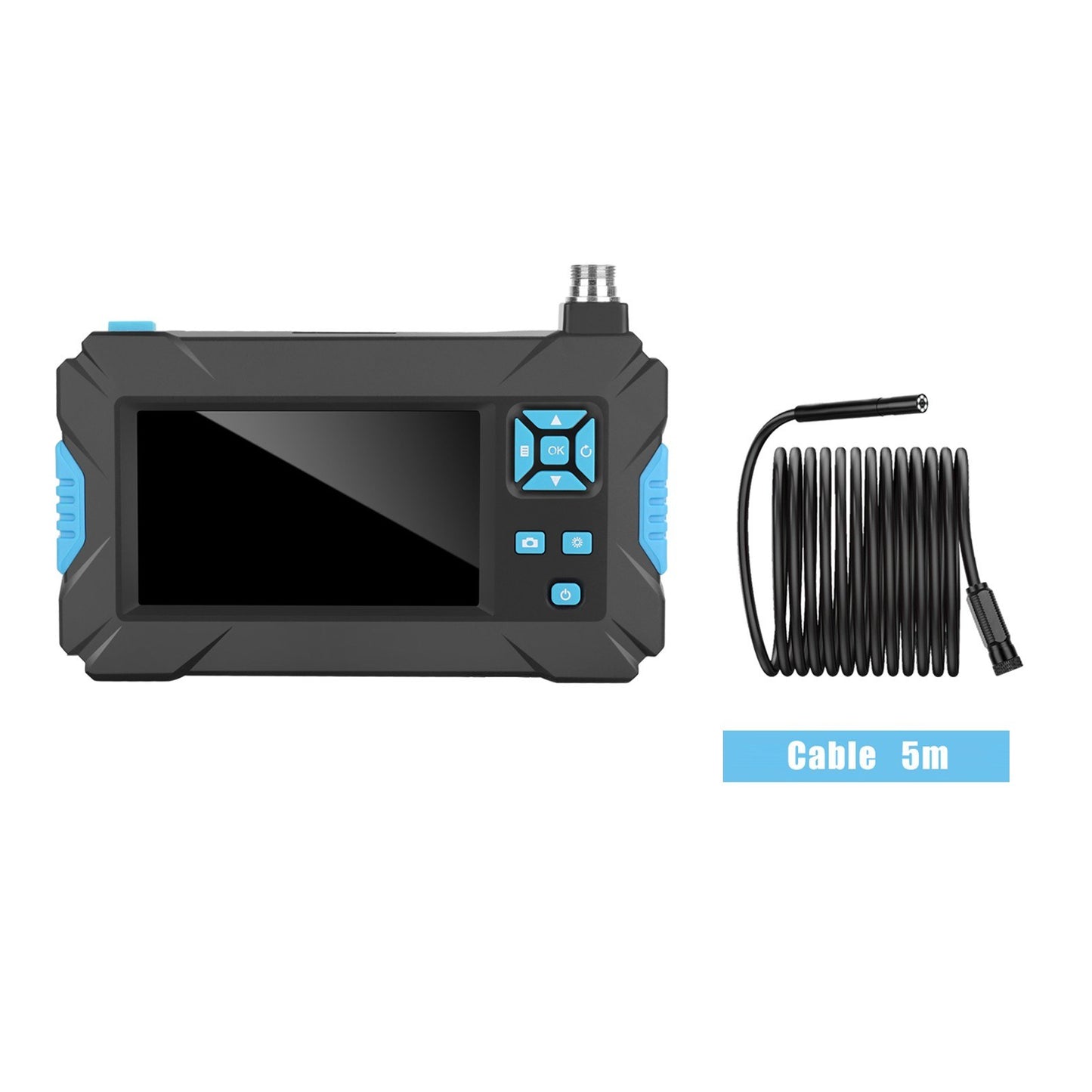 1920*1080P Industrial Endoscope Camera, 6 LED, IP67 Waterproof, 4.3 LCD, 5m Hard Wire, 5.5mm Diameter
