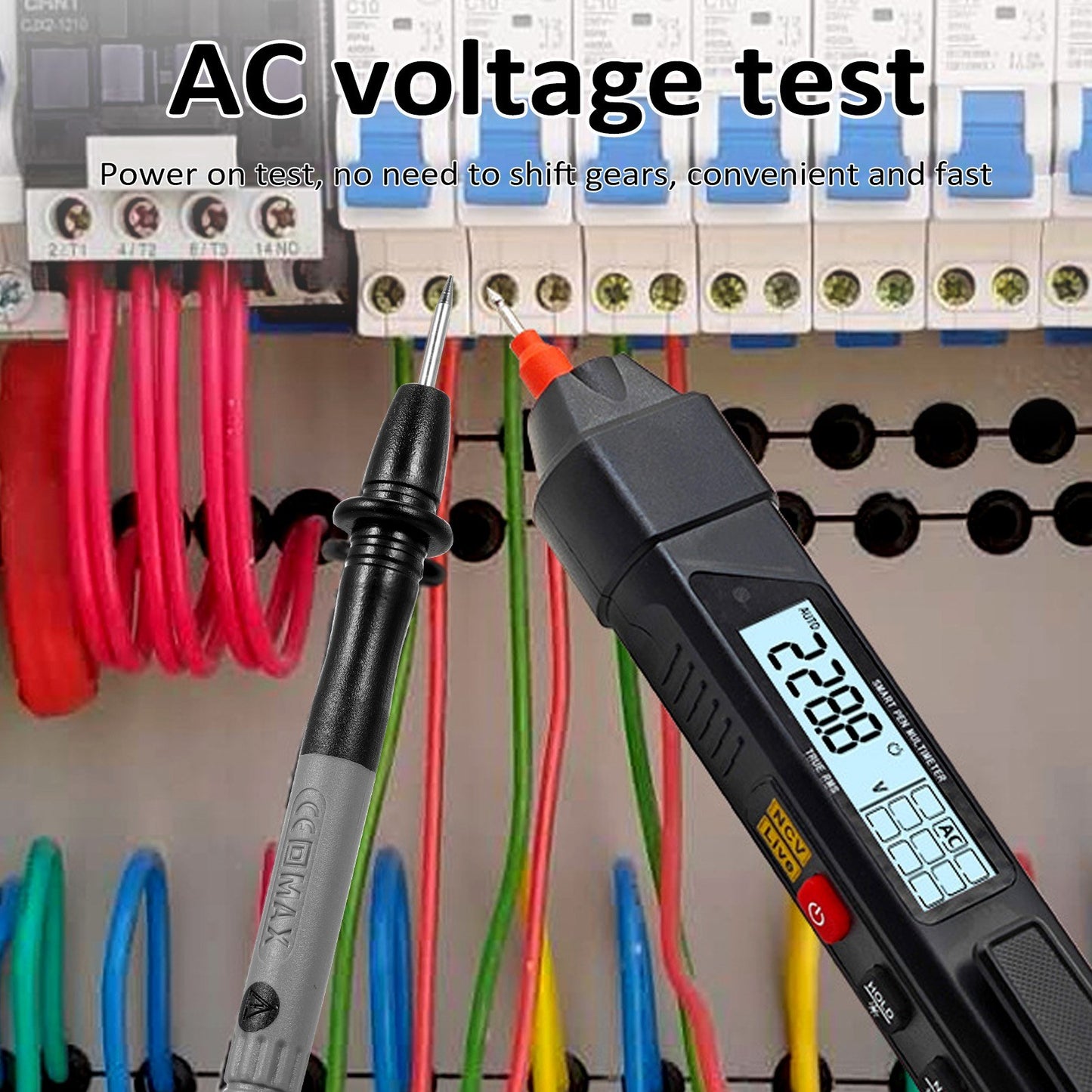 2-in-1 Pen Type Digital Multimeter, 4000 Count AC/DC Voltage Tester