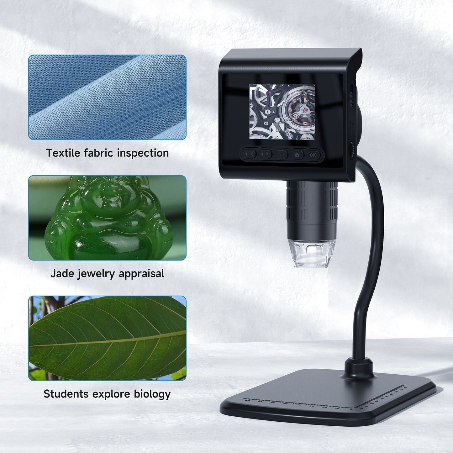 1080P 1000X Digital Microscope Camera with 2.4 Inch LCD Display