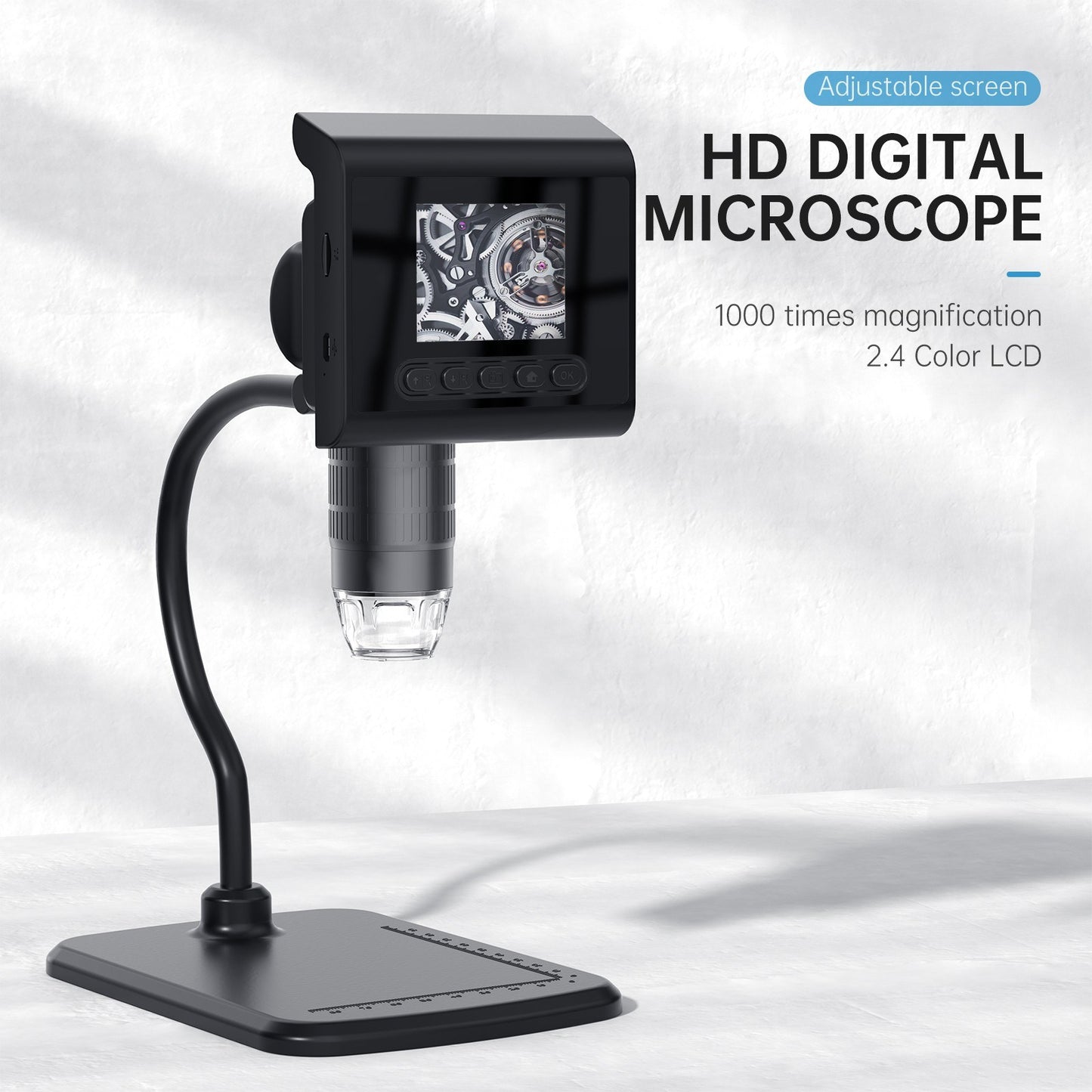 1080P 1000X Digital Microscope Camera with 2.4 Inch LCD Display