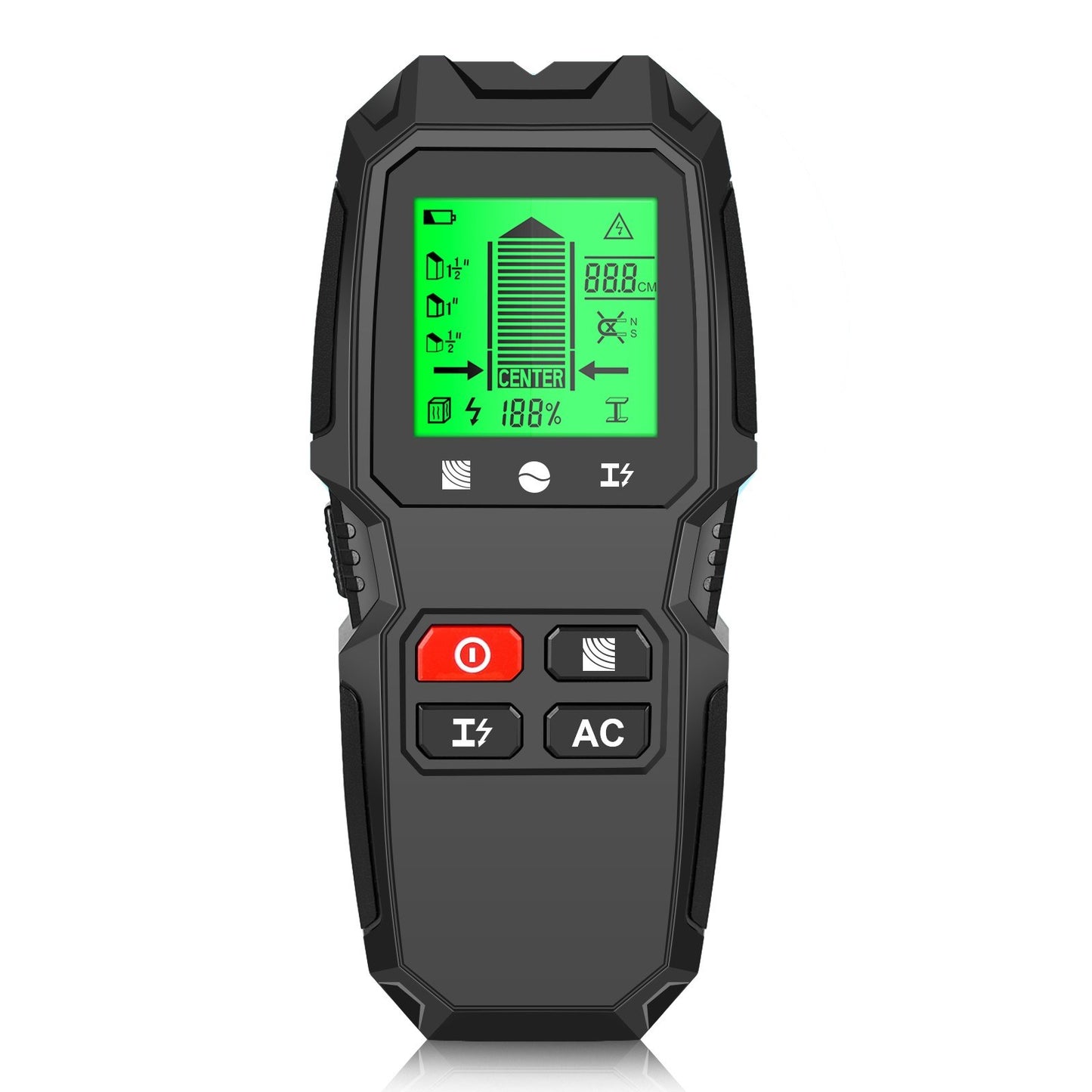 5-in-1 Electronic Stud Finder Wall Scanner with HD LCD & Warning - Detects Wood, Metal, Wire