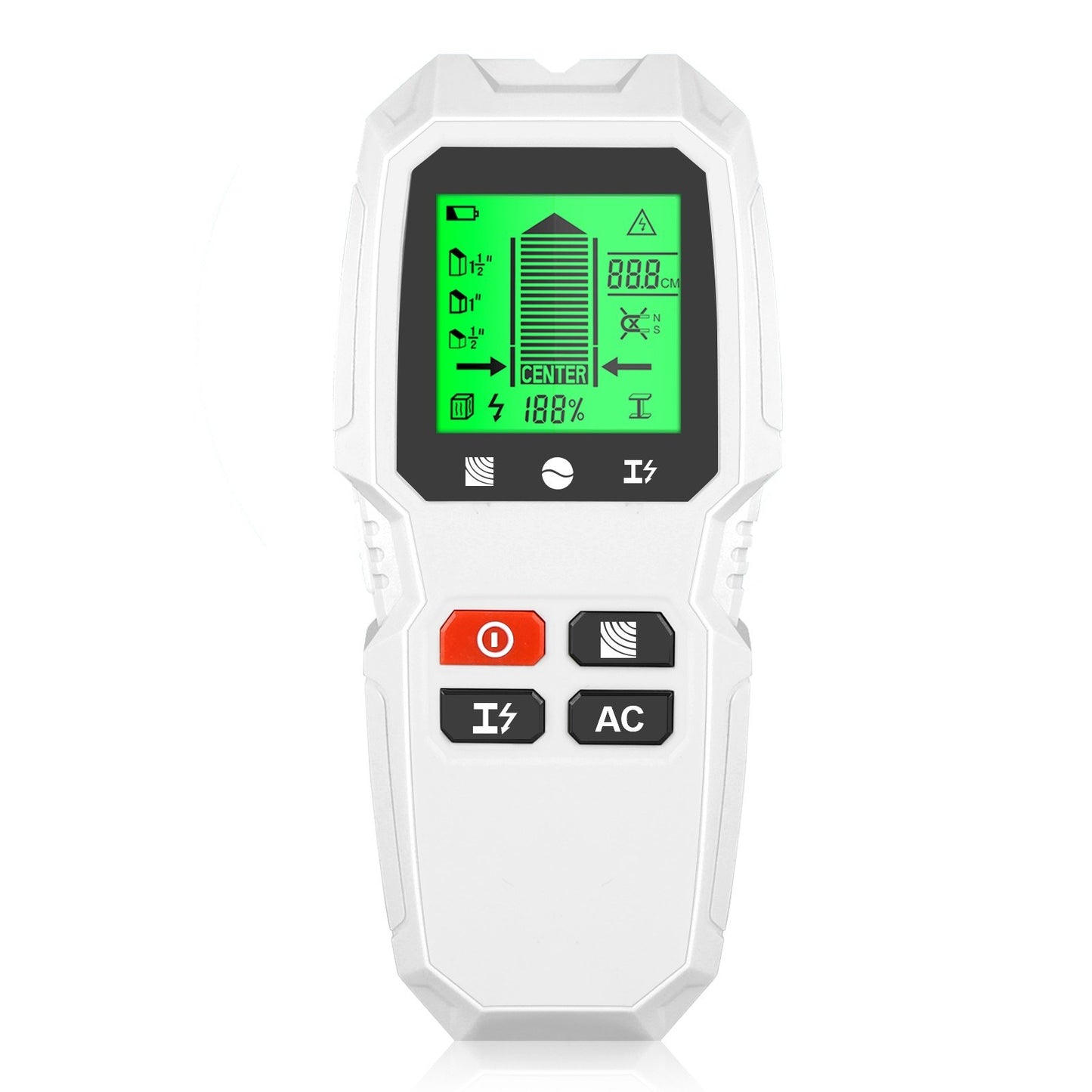 5-in-1 Electronic Stud Finder Wall Scanner with HD LCD & Warning - Detects Wood, Metal, Wire