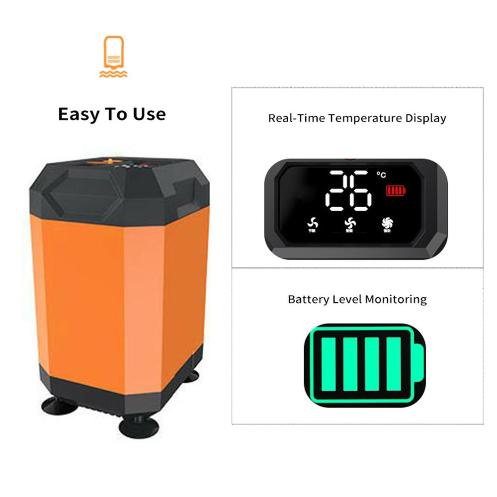 Adjustable Portable Camping Shower with Temperature Sensor & 4500mAh Rechargeable Battery