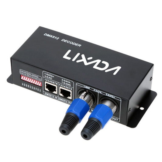 4-Channel DMX512 Decoder & LED Controller for RGBW Strip Lights (DC12V-24V)