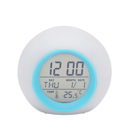 7-Color LED Alarm Clock with Multi-Function Display