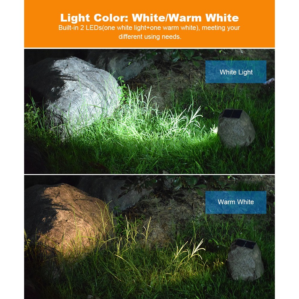 Stone-Like Solar Lawn Lamp