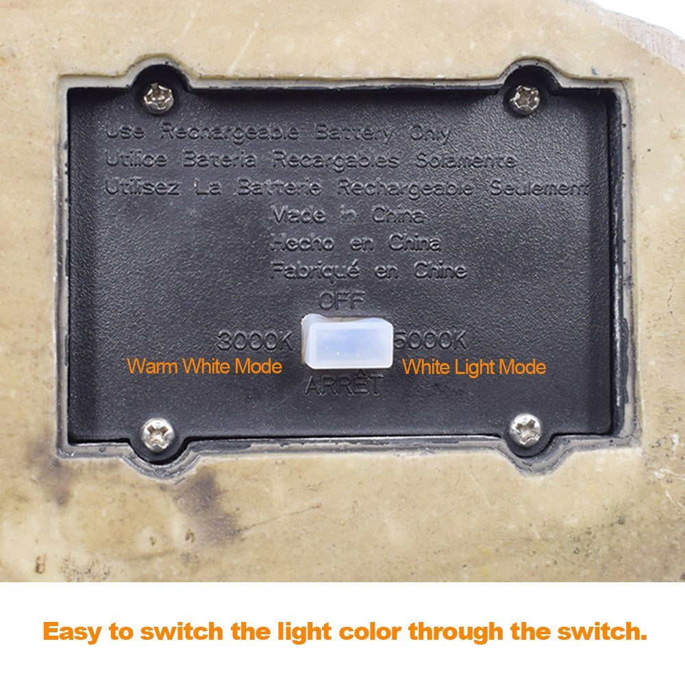 Stone-Like Solar Lawn Lamp