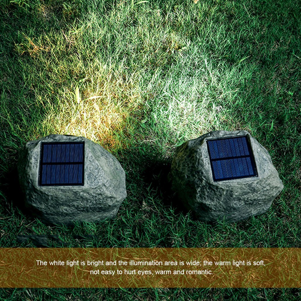 Stone-Like Solar Lawn Lamp