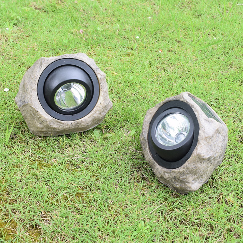 Stone-Like Solar Lawn Lamp