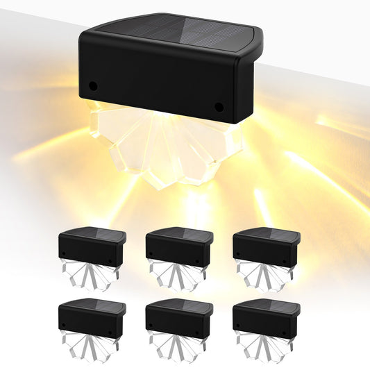 6 Pack Solar Ladder Lights - LTTENY, 120mAh Battery, Monocrystalline Silicon Solar Panel