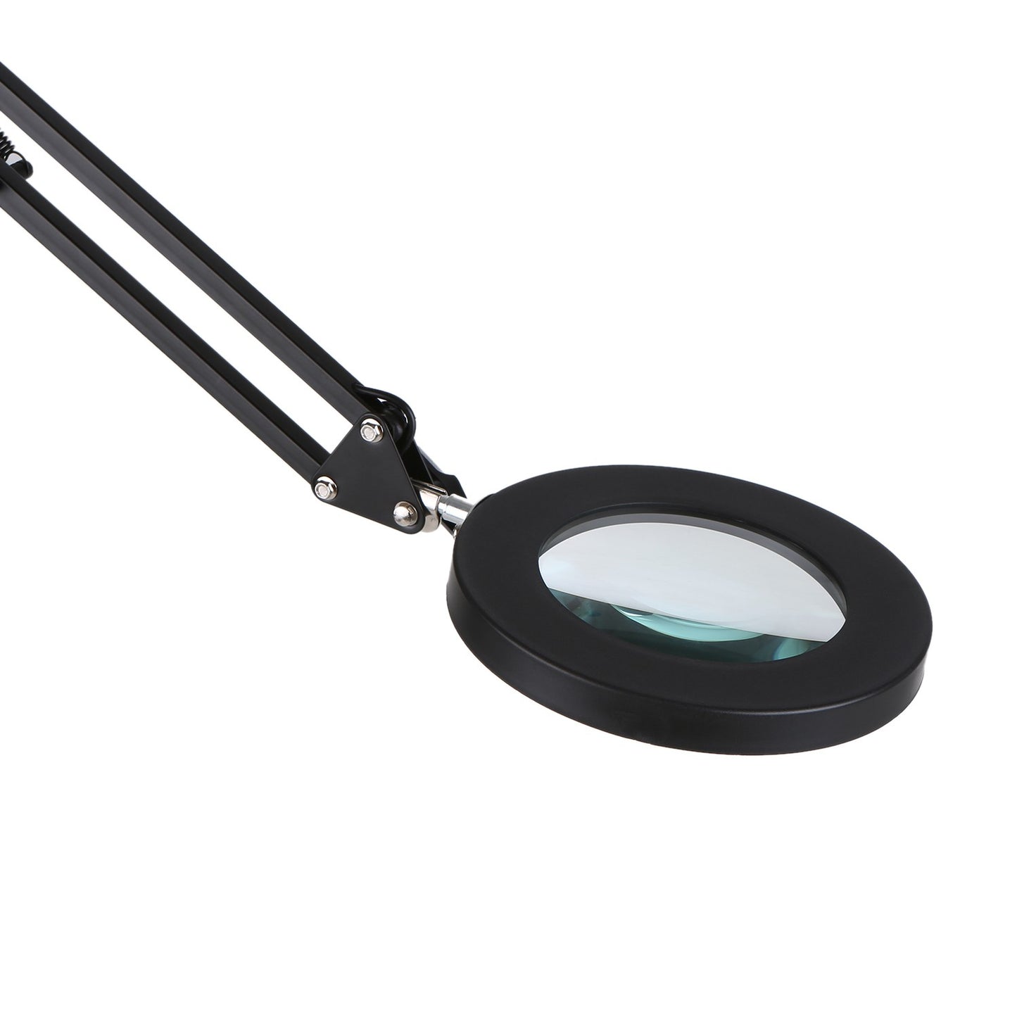 8X LED Magnifying Glass Lamp with Clamp - 64 LEDs, 10 Brightness Levels, Dimmable 3-Color Temperature, USB Powered Desk Light with Flexible Foldable Bracket for Printing, Carving, Stamps & More