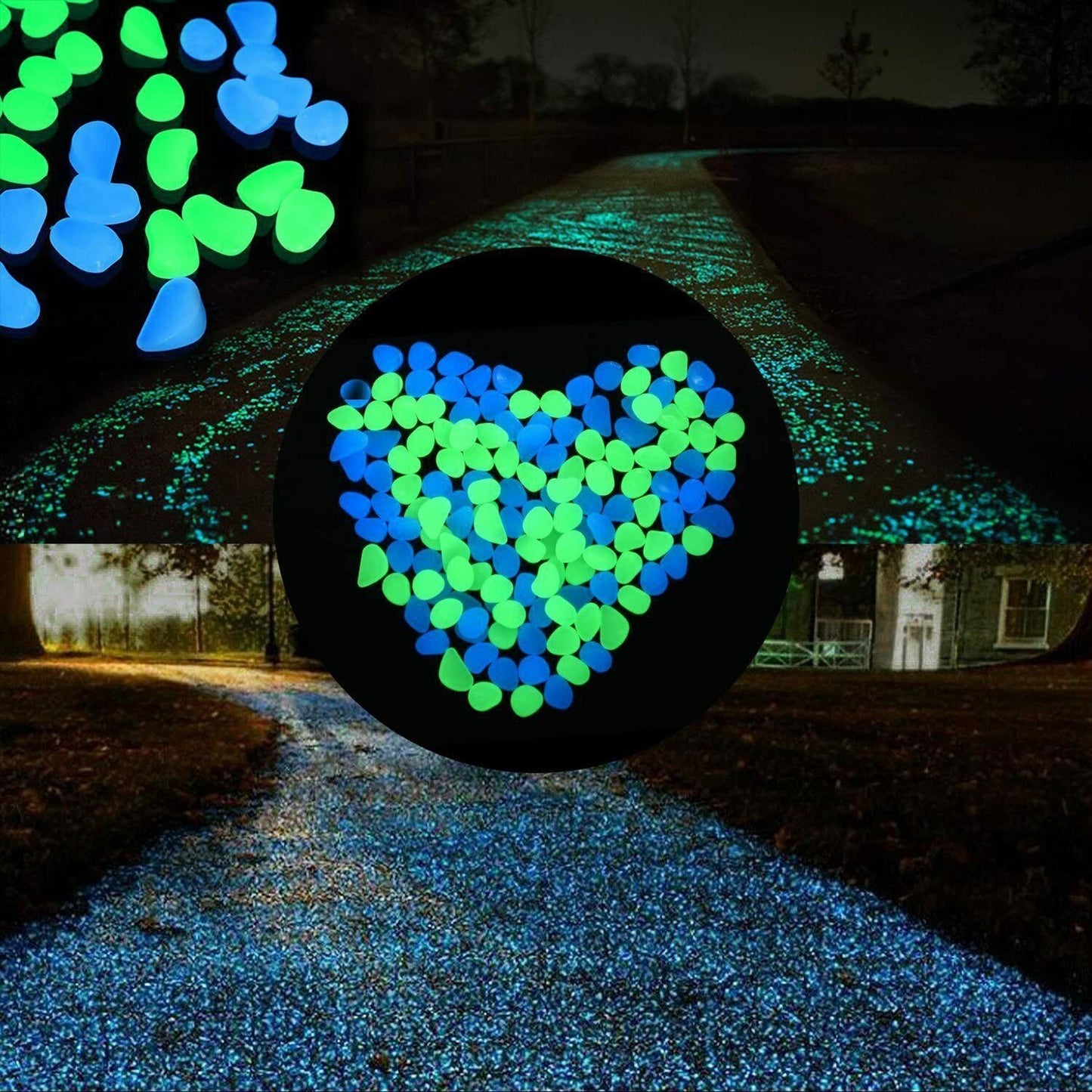 Glowing Pebbles: 300 Luminous Rocks for Garden, Yard, and Lawn Decor
