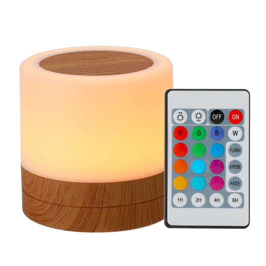 RGB Touch LED Night Light with Remote - USB Bedside Lamp