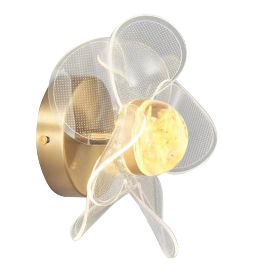 3-Color Adjustable Vintage Flower Wall Sconces Lamp - Interior Light Fixture for Living Room, Bedroom, Hallway, Corridor